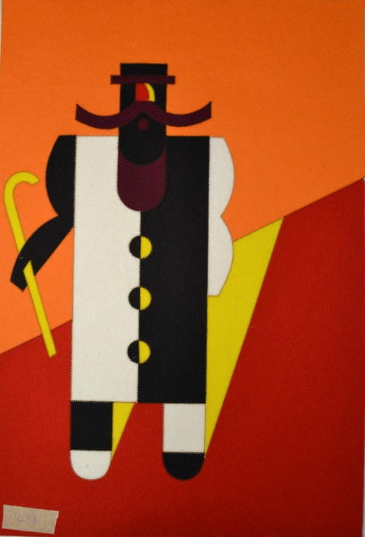 T16021 - Uomo coi baffi - 40 x 60 cm