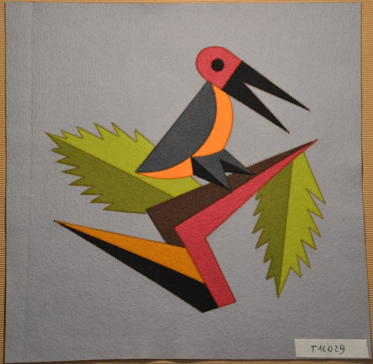 T16029 - Uccellino verde - 39 x 39 cm