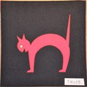 T16059 - Gatto inarcato - 24 x 24 cm