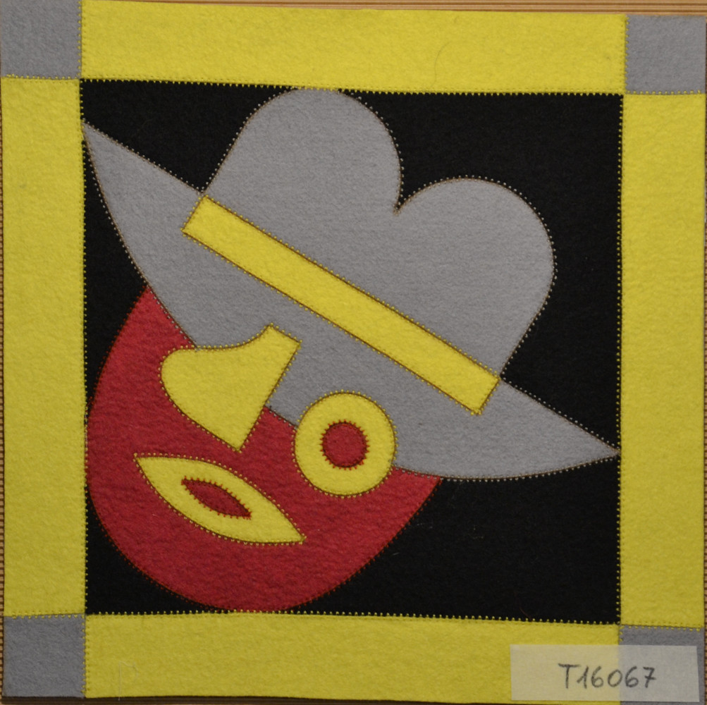 T16067 - Testa con cappello - 25 x 25 cm