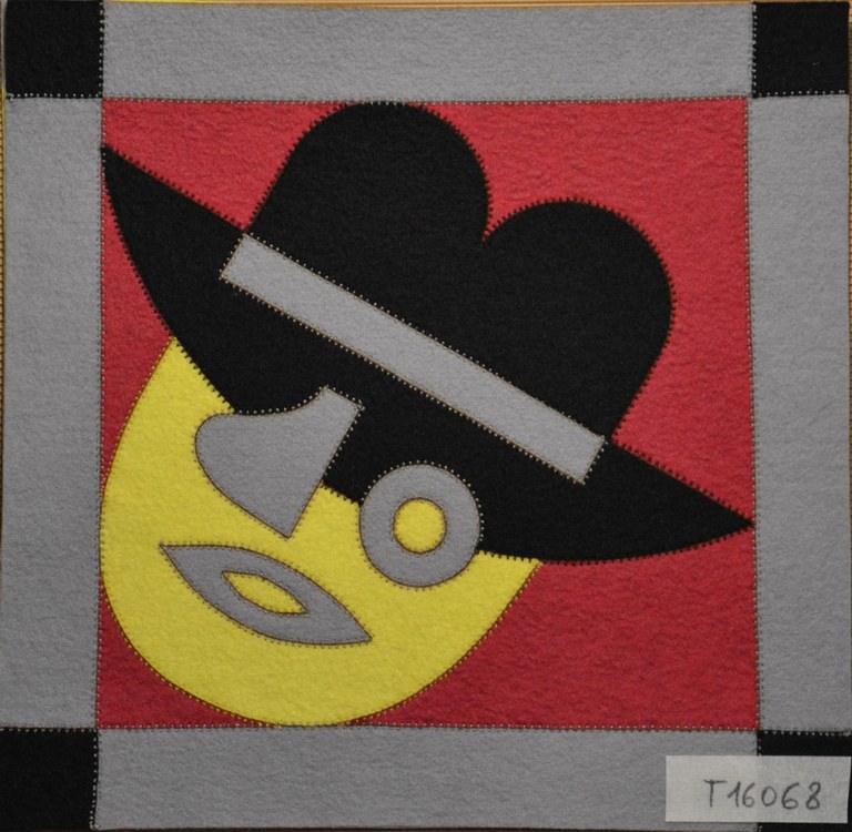 T16068 - Testa con cappello - 25 x 25 cm