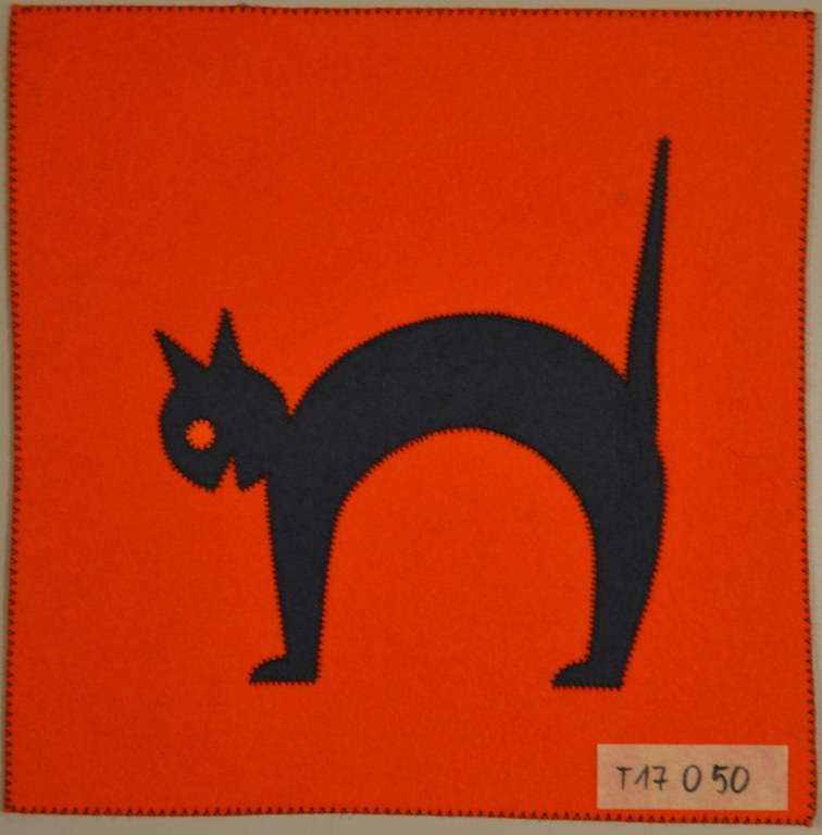 Gatto inarcato - 25 x 25 cm