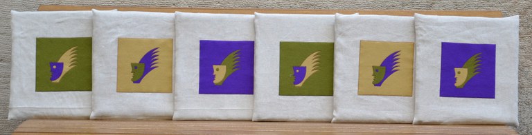 sei cuscini testa fiamma