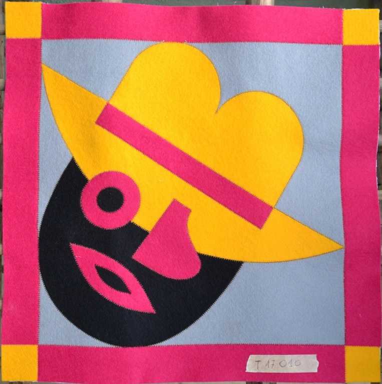 Testa con cappello 42 x 42 cm