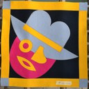 Testa con cappello 42 x 42 cm