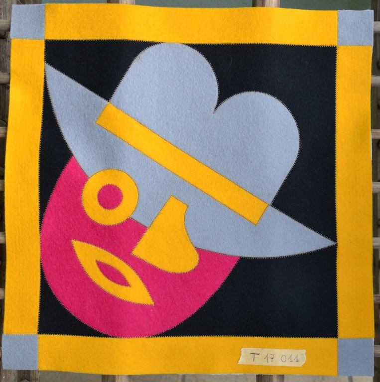 Testa con cappello 42 x 42 cm