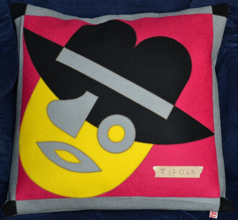 Cuscino "Testa con cappello" 40 x 40 cm